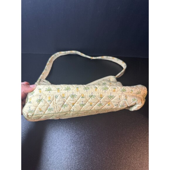 Tanya Lee Quilted Shoulder Bag Palm Tree Pineapple Tropical - Picture 4 of 7